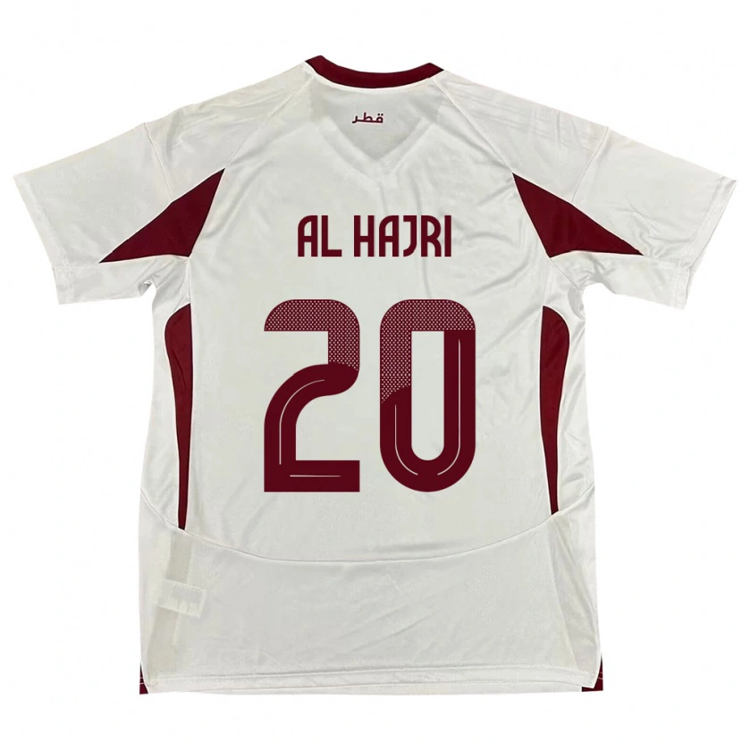 Danxen Men Qatar Salem Al Hajri #20 White Away Jersey 24-26 T-Shirt