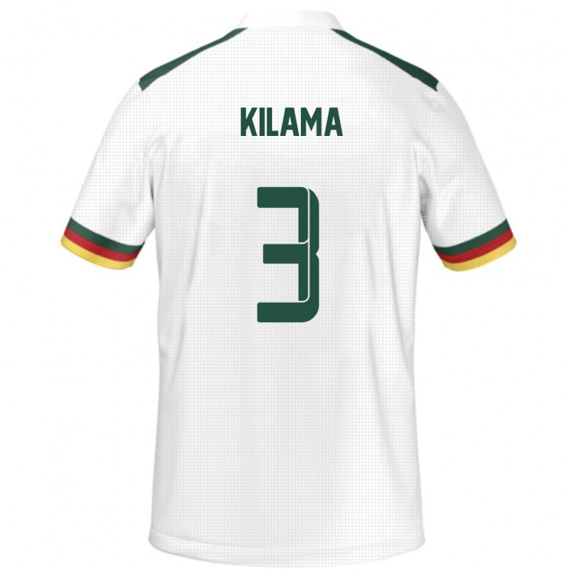 Danxen Men Cameroon Guy-Marcelin Kilama #3 White Away Jersey 24-26 T-Shirt