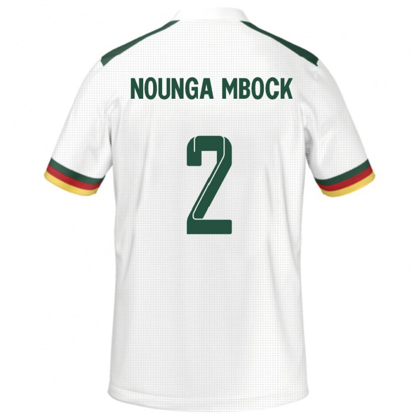 Danxen Men Cameroon Eiffrel Hernandez Nounga Mbock #2 White Away Jersey 24-26 T-Shirt