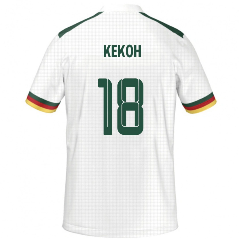 Danxen Men Cameroon Felix Kekoh #18 White Away Jersey 24-26 T-Shirt