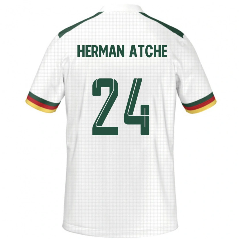 Danxen Men Cameroon Miguel Herman Atche #24 White Away Jersey 24-26 T-Shirt