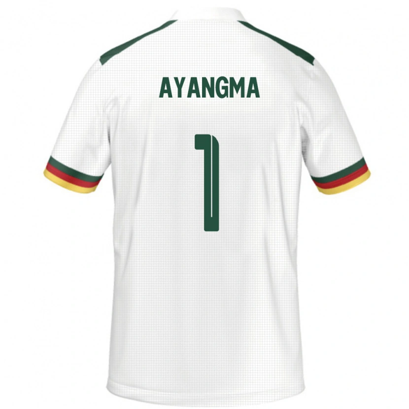Danxen Men Cameroon Pauline Ayangma #1 White Away Jersey 24-26 T-Shirt