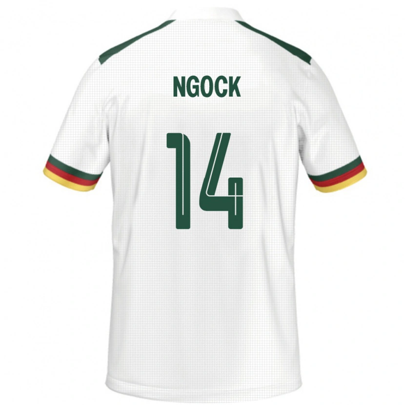 Danxen Men Cameroon Monique Ngock #14 White Away Jersey 24-26 T-Shirt
