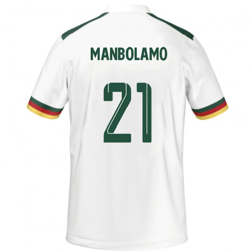 Danxen Men Cameroon Eliane Manbolamo #21 White Away Jersey 24-26 T-Shirt