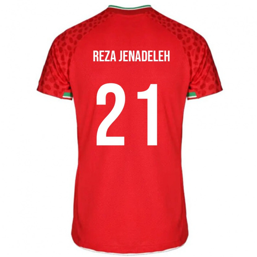 Danxen Men Iran Ahmad Reza Jenadeleh #21 Red Away Jersey 24-26 T-Shirt