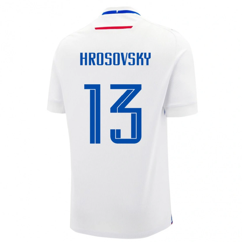 Danxen Men Slovakia Patrik Hrosovsky #13 White Away Jersey 24-26 T-Shirt