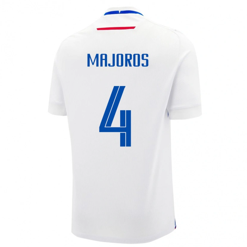 Danxen Men Slovakia Daniel Majoros #4 White Away Jersey 24-26 T-Shirt