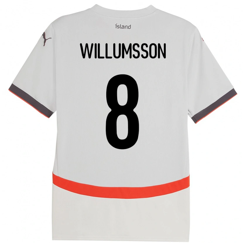 Danxen Men Iceland Brynjólfur Andersen Willumsson #8 White Away Jersey 24-26 T-Shirt