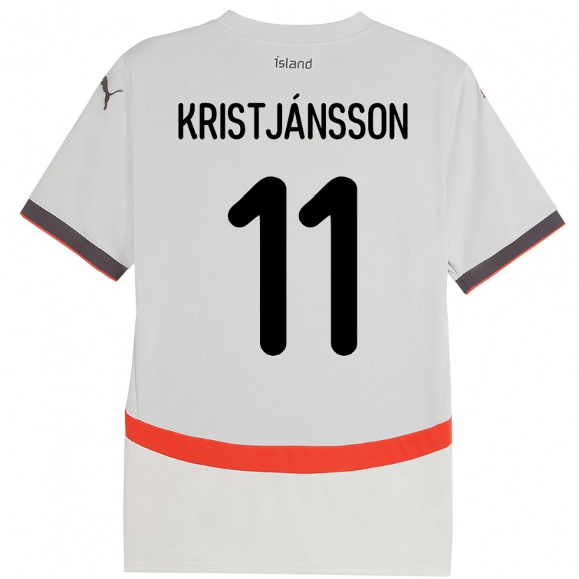 Danxen Men Iceland Tómas Óli Kristjánsson #11 White Away Jersey 24-26 T-Shirt