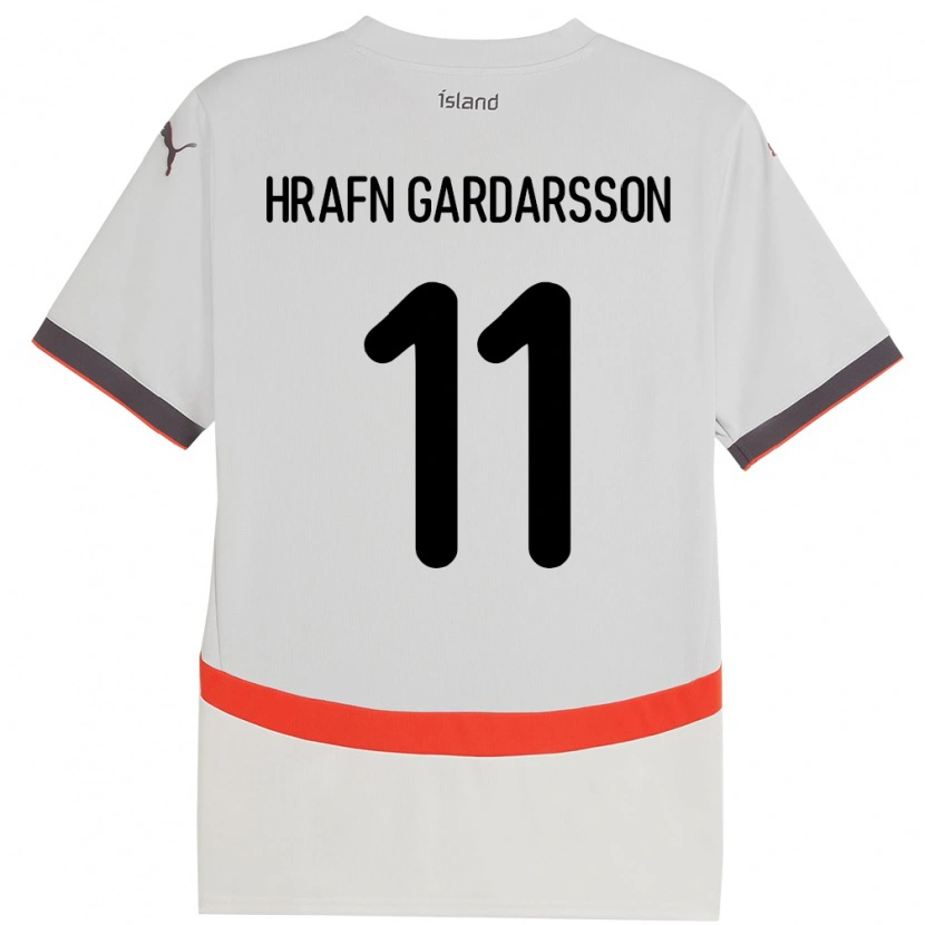 Danxen Men Iceland Bjarki Hrafn Gardarsson #11 White Away Jersey 24-26 T-Shirt