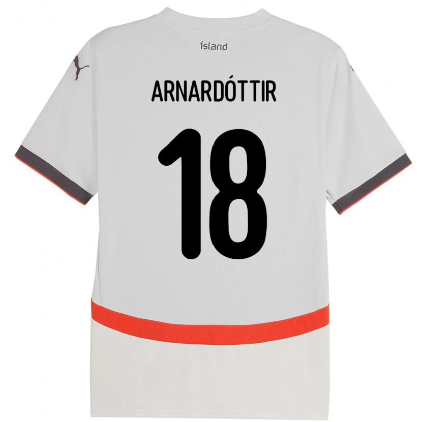 Danxen Men Iceland Guðrún Arnardóttir #18 White Away Jersey 24-26 T-Shirt