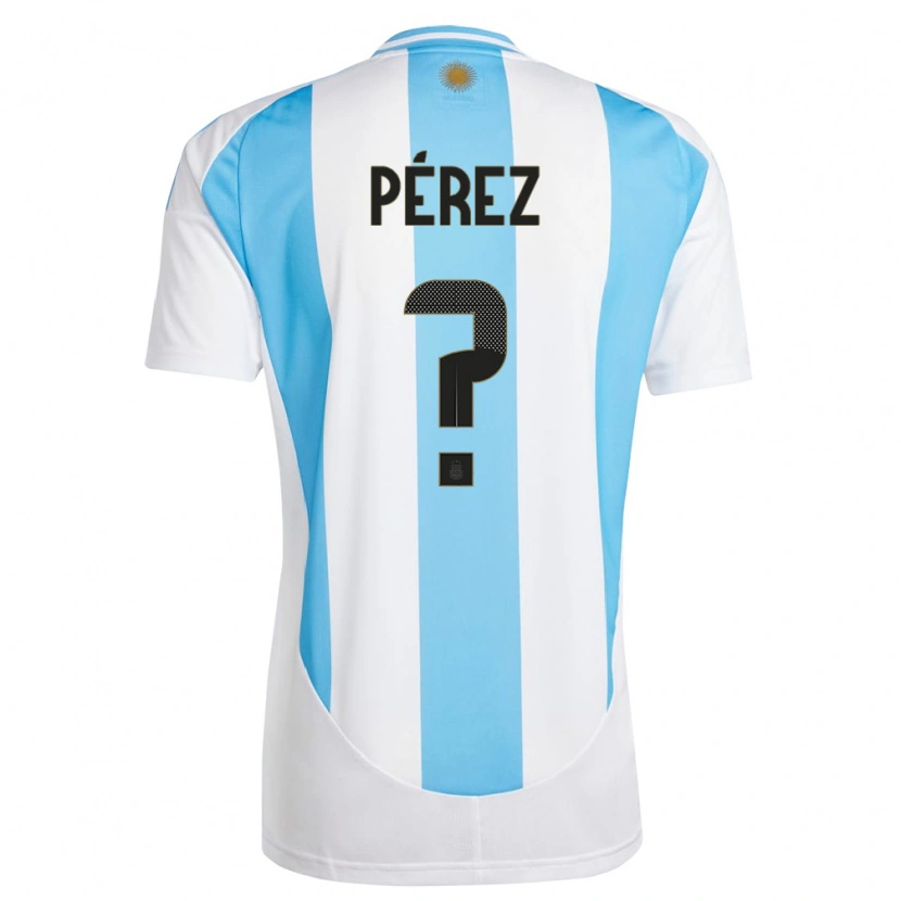 Danxen Women Argentina Tomás Pérez #0 White Blue Home Jersey 24-26 T-Shirt
