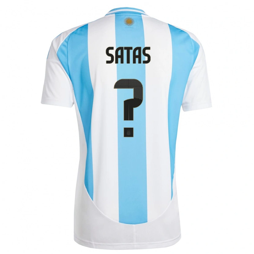 Danxen Women Argentina Matías Satas #0 White Blue Home Jersey 24-26 T-Shirt