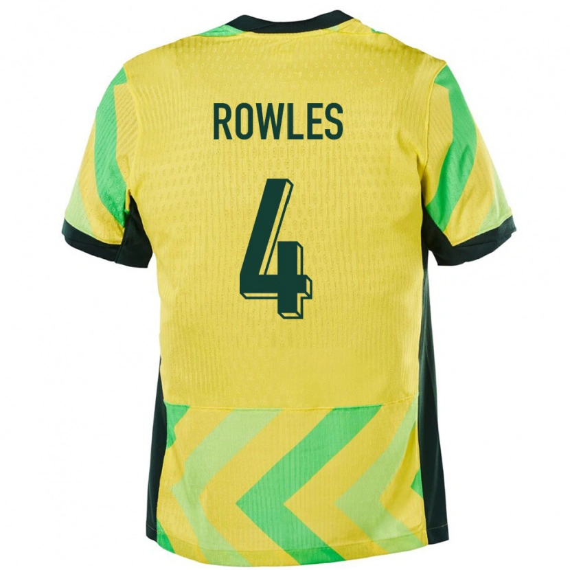 Danxen Women Australia Kye Rowles #4 Golden Home Jersey 24-26 T-Shirt