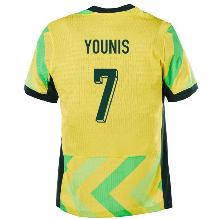 Danxen Women Australia Marcus Younis #7 Golden Home Jersey 24-26 T-Shirt
