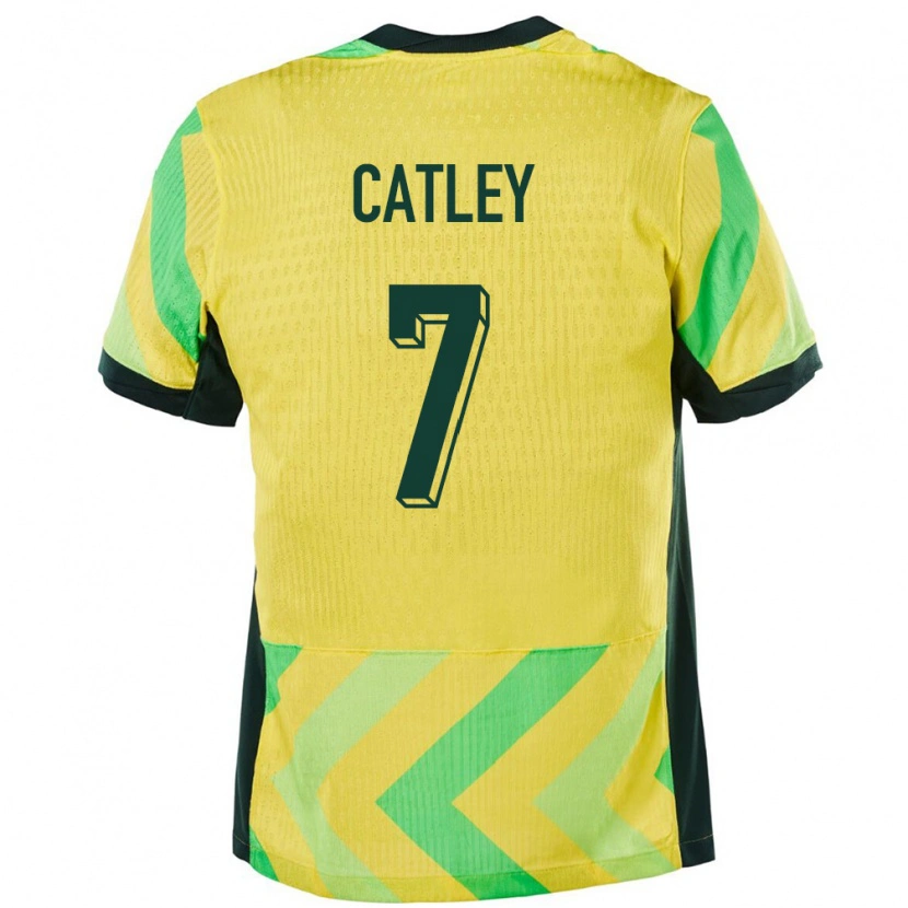 Danxen Women Australia Stephanie Catley #7 Golden Home Jersey 24-26 T-Shirt