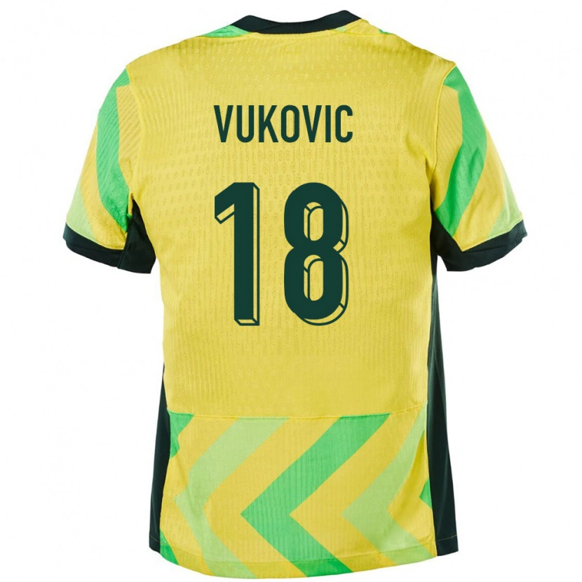 Danxen Women Australia Danny Vukovic #18 Golden Home Jersey 24-26 T-Shirt