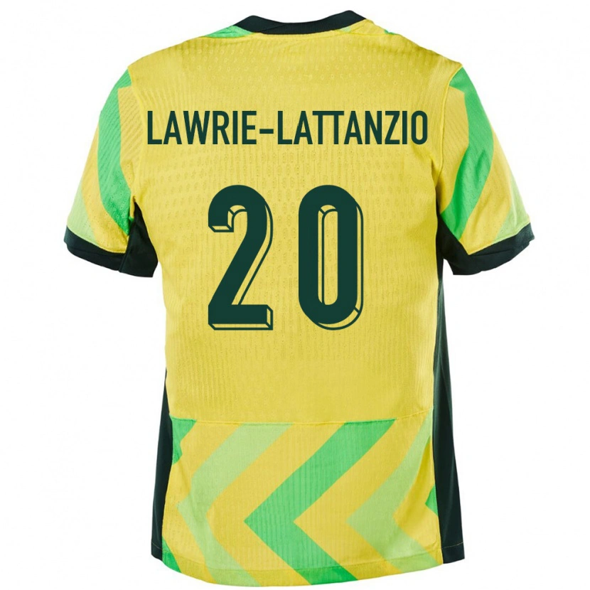 Danxen Women Australia Luis Lawrie Lattanzio #20 Golden Home Jersey 24-26 T-Shirt