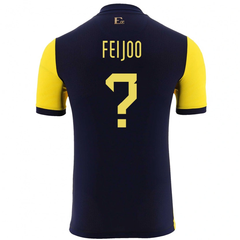 Danxen Women Ecuador Jostin Feijoo #0 Yellow Home Jersey 24-26 T-Shirt