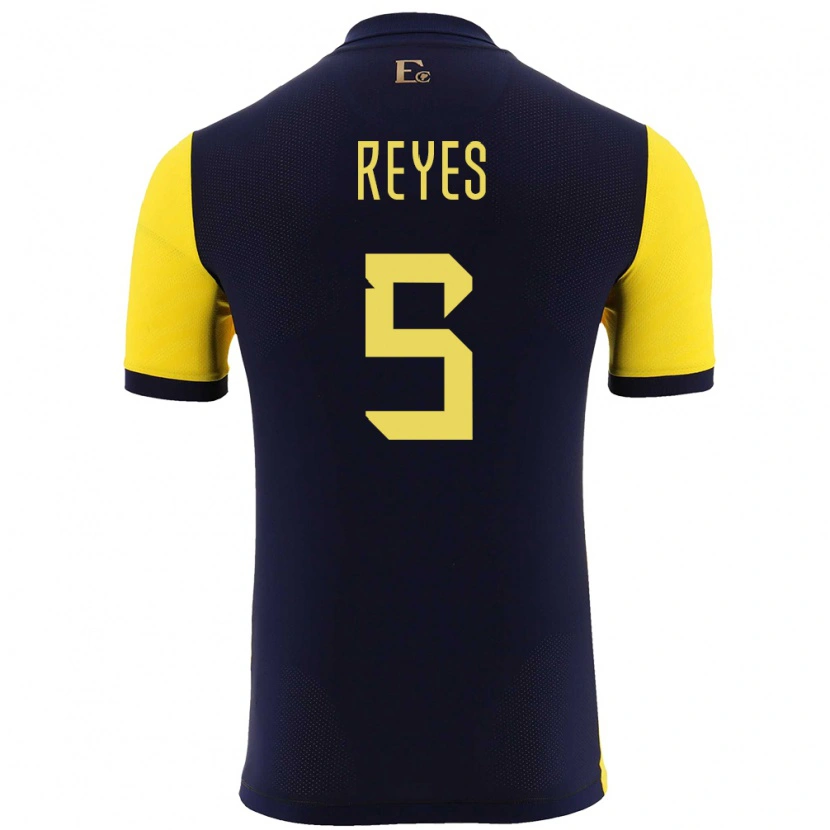 Danxen Women Ecuador Jairo Reyes #5 Yellow Home Jersey 24-26 T-Shirt