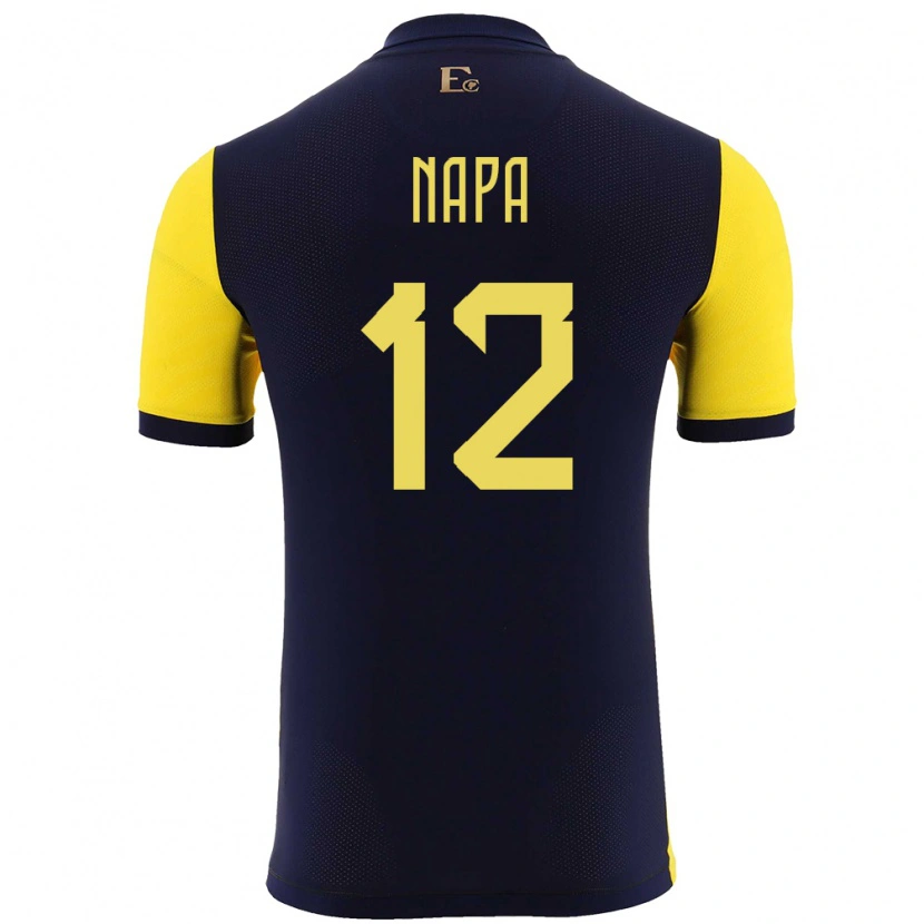 Danxen Women Ecuador Gilmar Napa #12 Yellow Home Jersey 24-26 T-Shirt