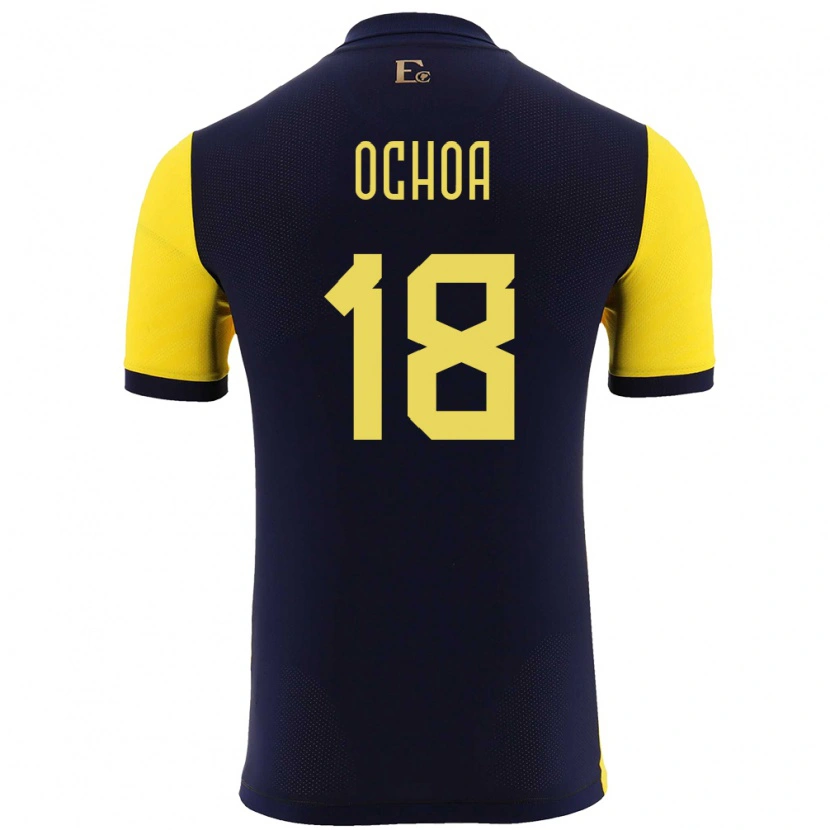 Danxen Women Ecuador Youri Ochoa #18 Yellow Home Jersey 24-26 T-Shirt