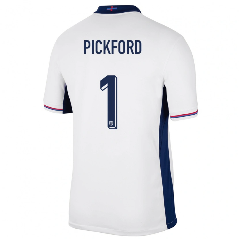 Danxen Women England Jordan Pickford #1 White Home Jersey 24-26 T-Shirt