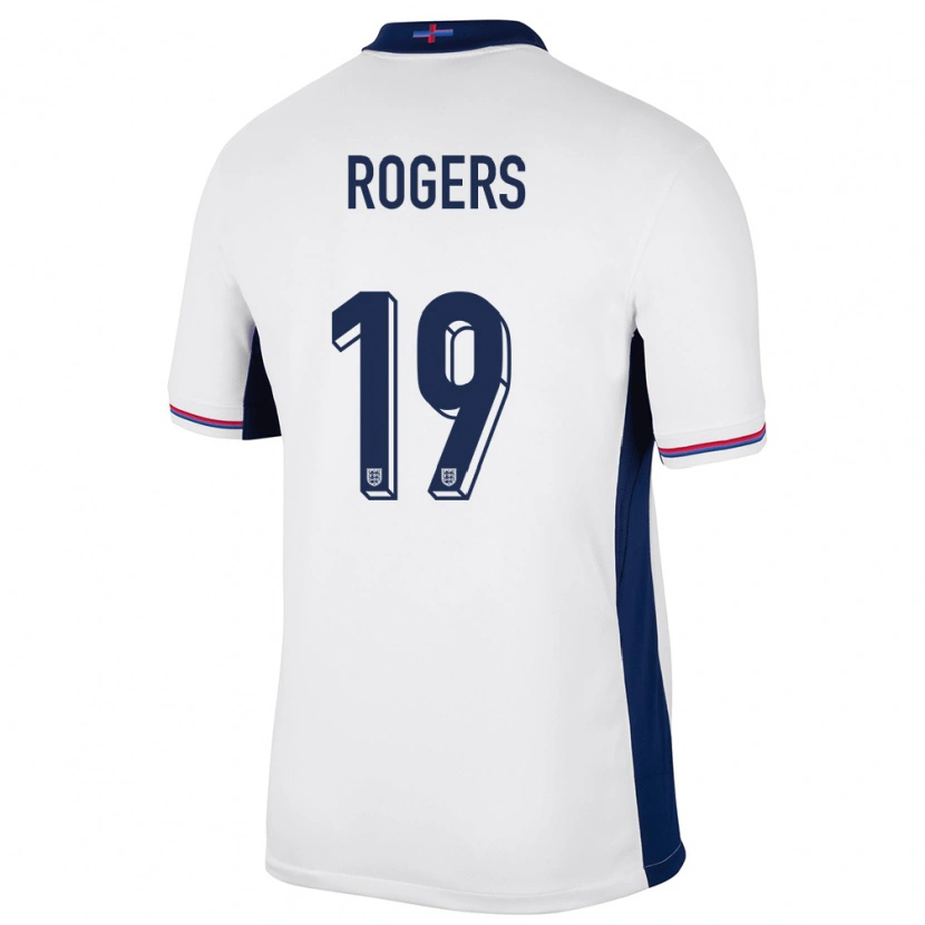 Danxen Women England Morgan Rogers #19 White Home Jersey 24-26 T-Shirt