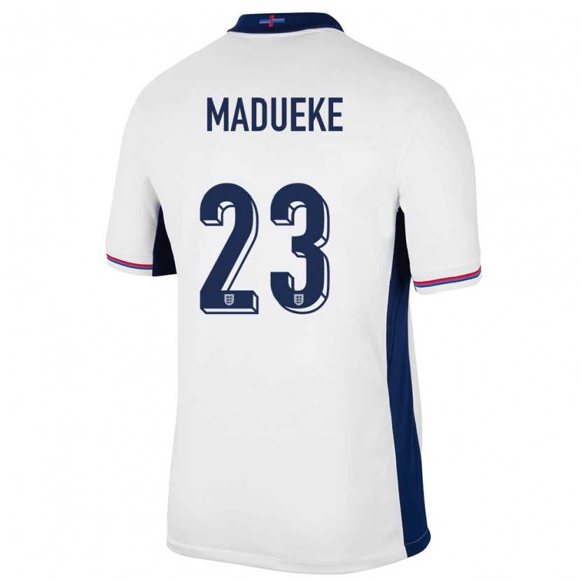 Danxen Women England Noni Madueke #23 White Home Jersey 24-26 T-Shirt