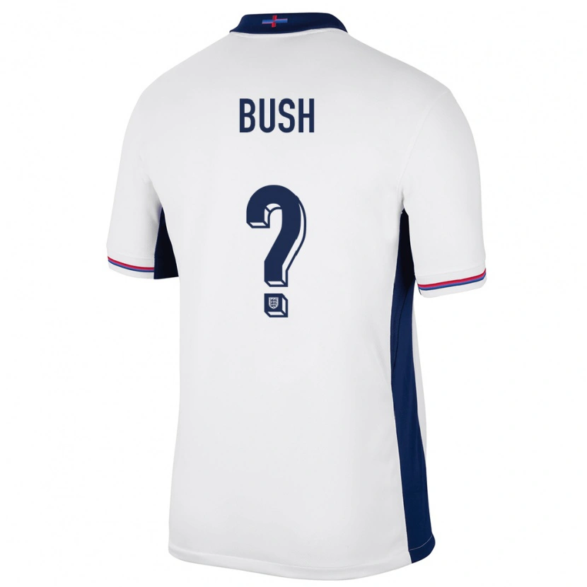 Danxen Women England Chris Bush #0 White Home Jersey 24-26 T-Shirt