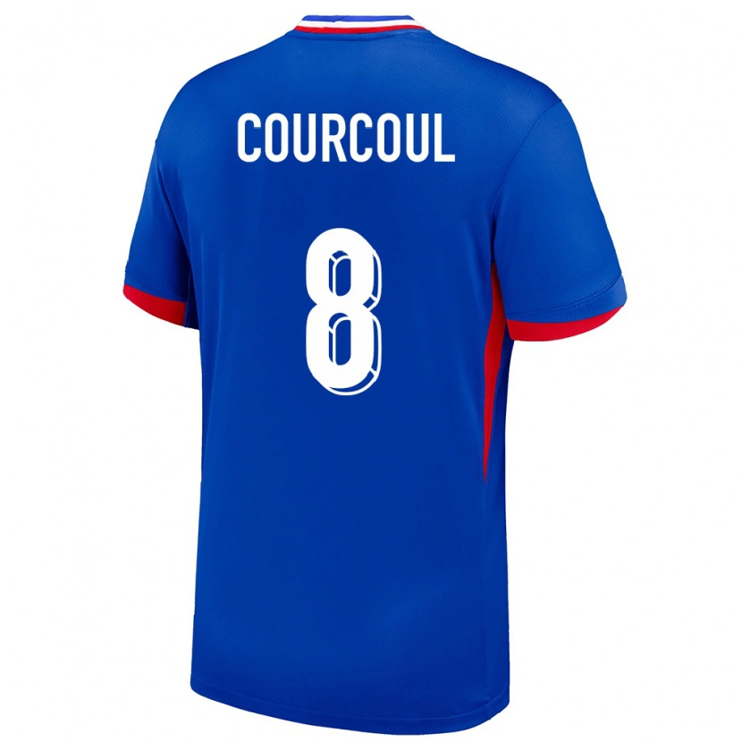 Danxen Women France Marius Courcoul #8 Blue Home Jersey 24-26 T-Shirt