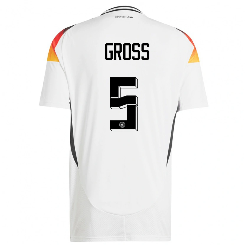 Danxen Women Germany Pascal Groß #5 White Home Jersey 24-26 T-Shirt