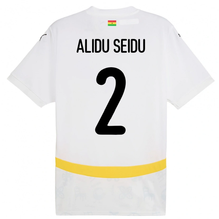 Danxen Women Ghana Alidu Seidu #2 White Home Jersey 24-26 T-Shirt