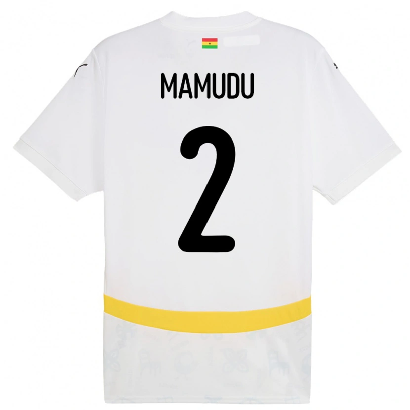 Danxen Women Ghana Kamaradini Mamudu #2 White Home Jersey 24-26 T-Shirt