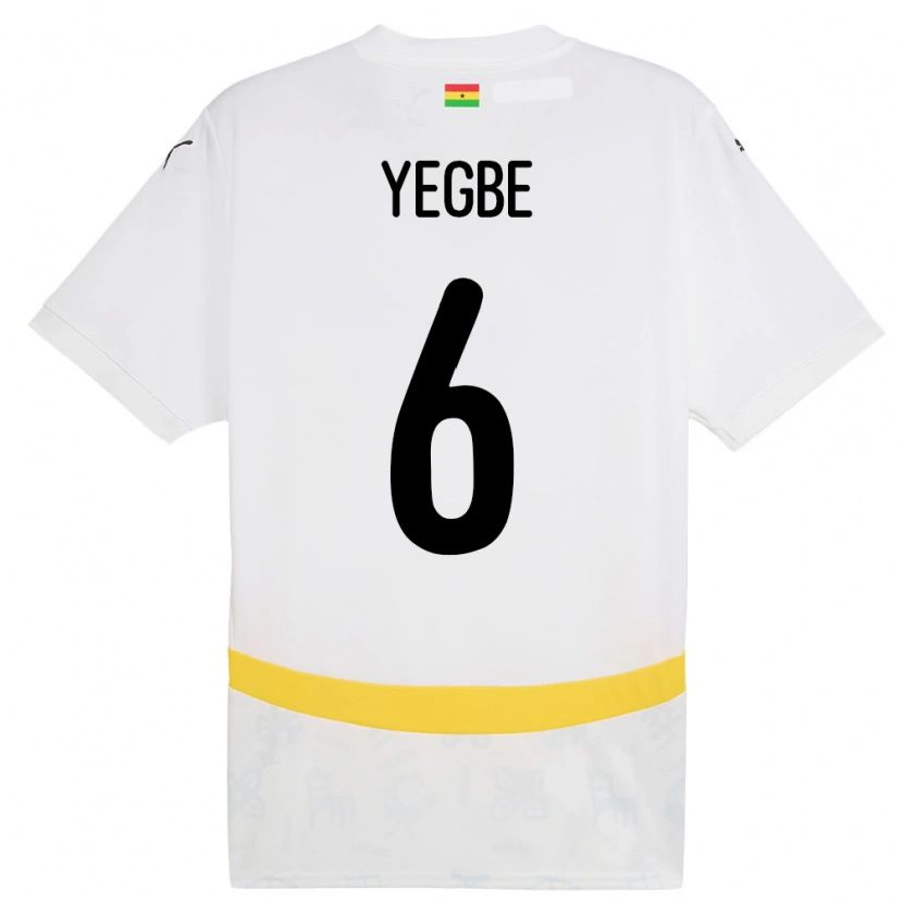 Danxen Women Ghana Terry Yegbe #6 White Home Jersey 24-26 T-Shirt