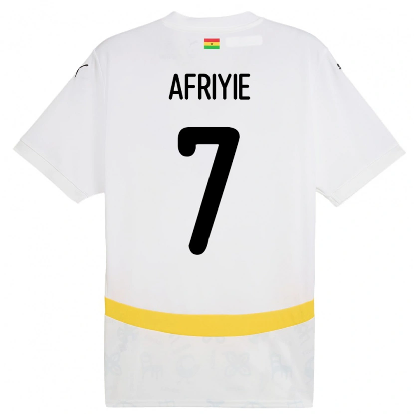 Danxen Women Ghana Jerry Afriyie #7 White Home Jersey 24-26 T-Shirt