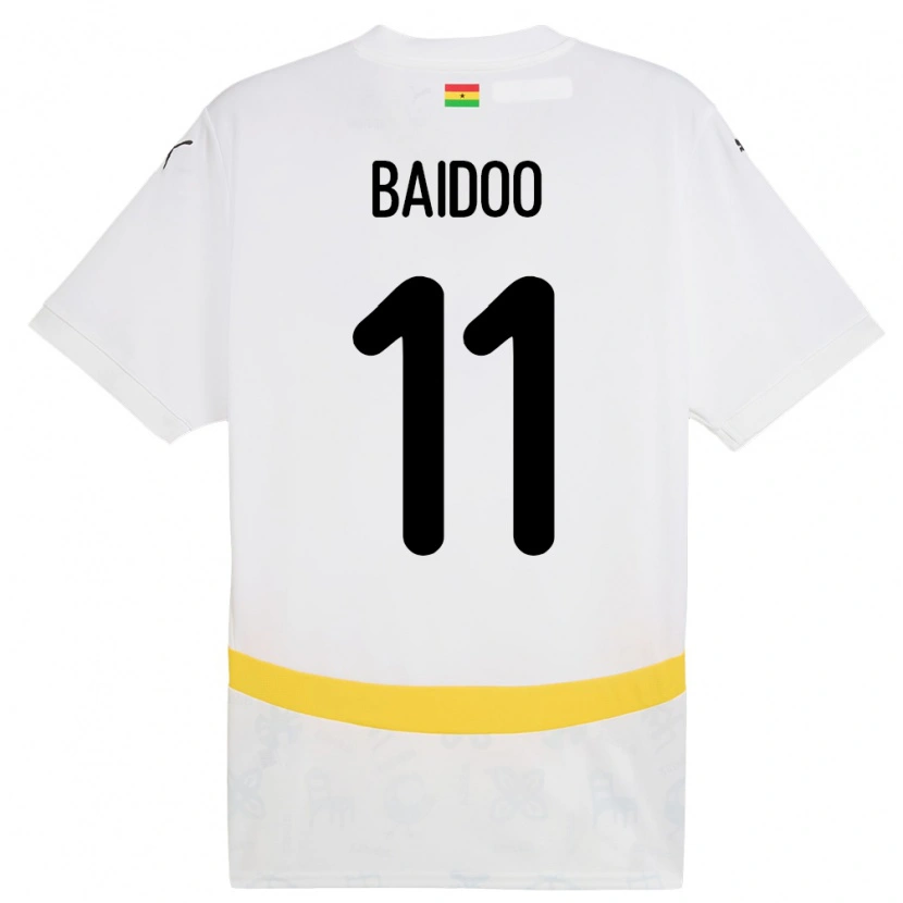 Danxen Women Ghana Michael Baidoo #11 White Home Jersey 24-26 T-Shirt
