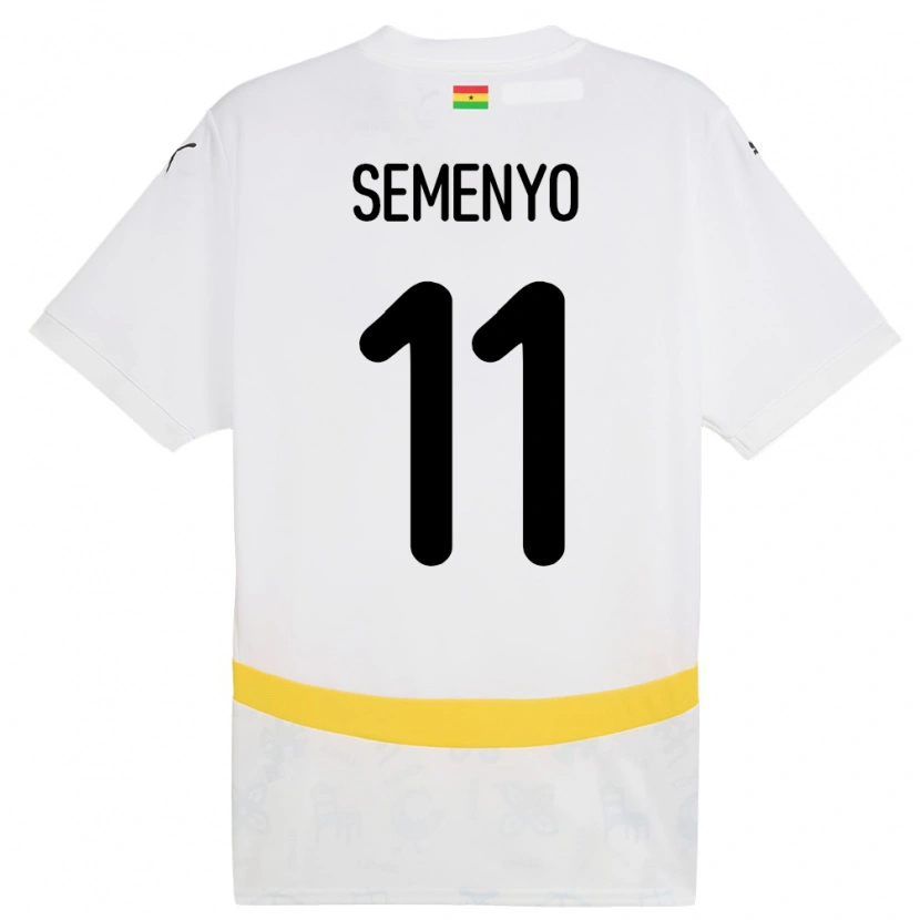 Danxen Women Ghana Antoine Semenyo #11 White Home Jersey 24-26 T-Shirt