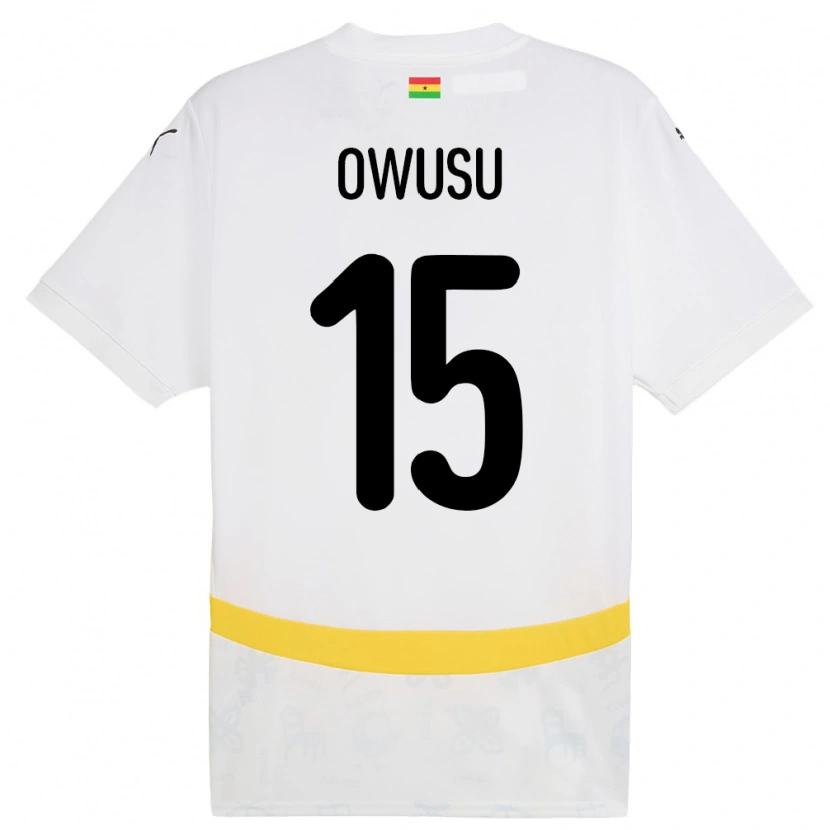 Danxen Women Ghana Elisha Owusu #15 White Home Jersey 24-26 T-Shirt