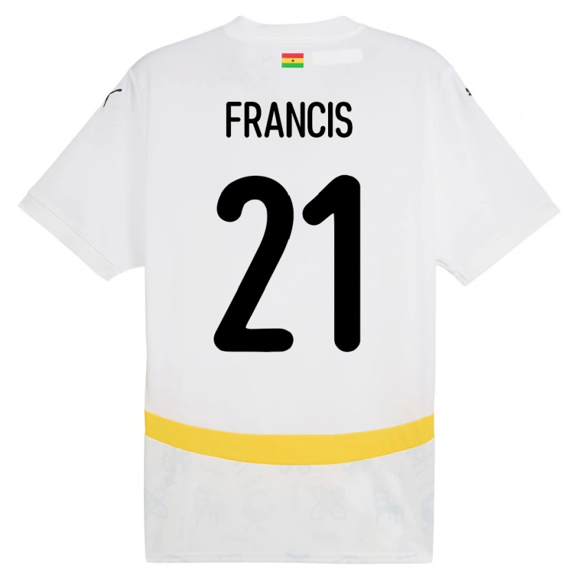 Danxen Women Ghana Abu Francis #21 White Home Jersey 24-26 T-Shirt