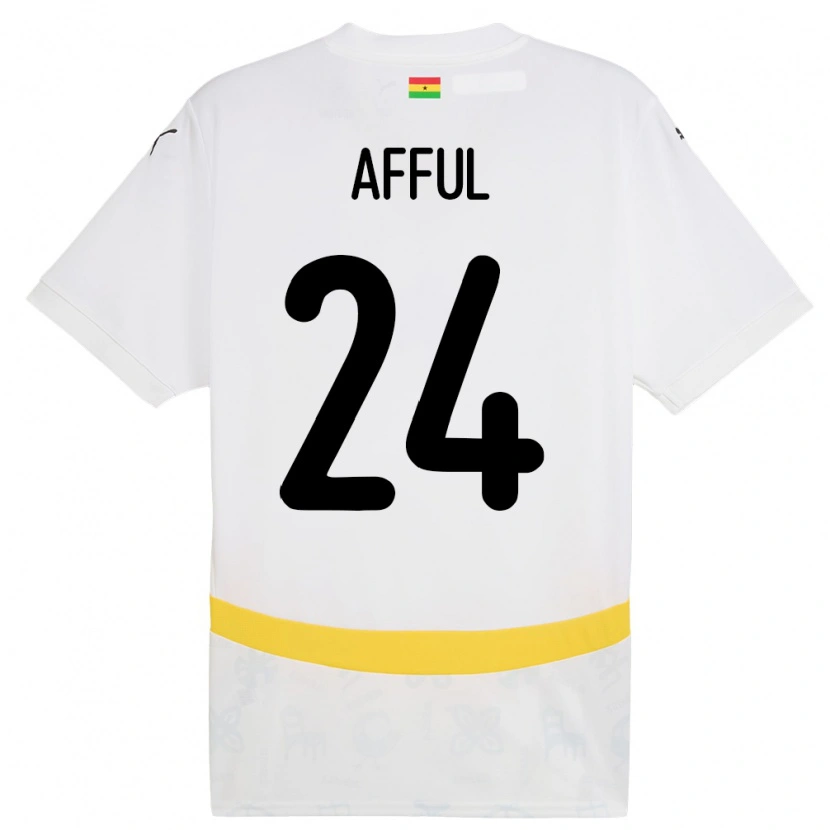 Danxen Women Ghana Isaac Afful #24 White Home Jersey 24-26 T-Shirt