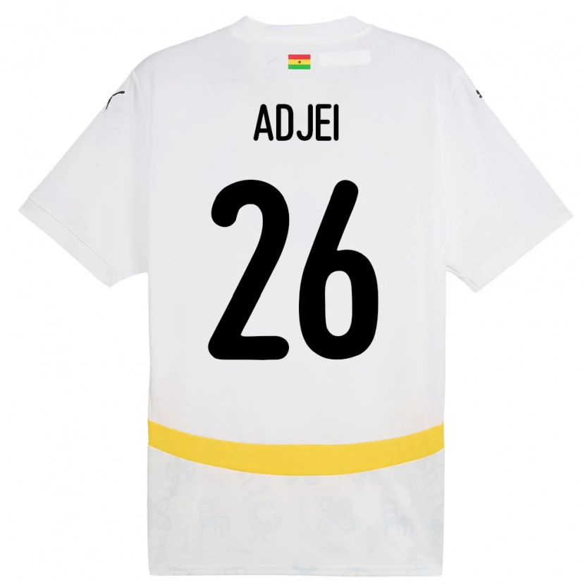 Danxen Women Ghana Nathaniel Adjei #26 White Home Jersey 24-26 T-Shirt
