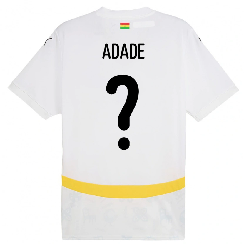 Danxen Women Ghana Ebenezer Adade #0 White Home Jersey 24-26 T-Shirt