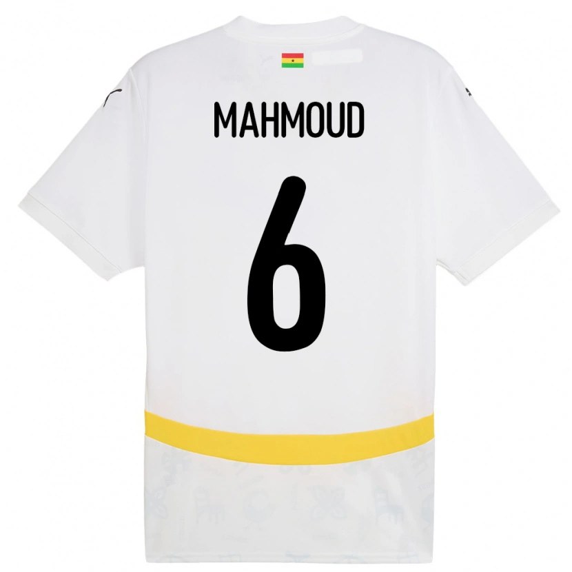 Danxen Women Ghana Mohaison Mahmoud #6 White Home Jersey 24-26 T-Shirt