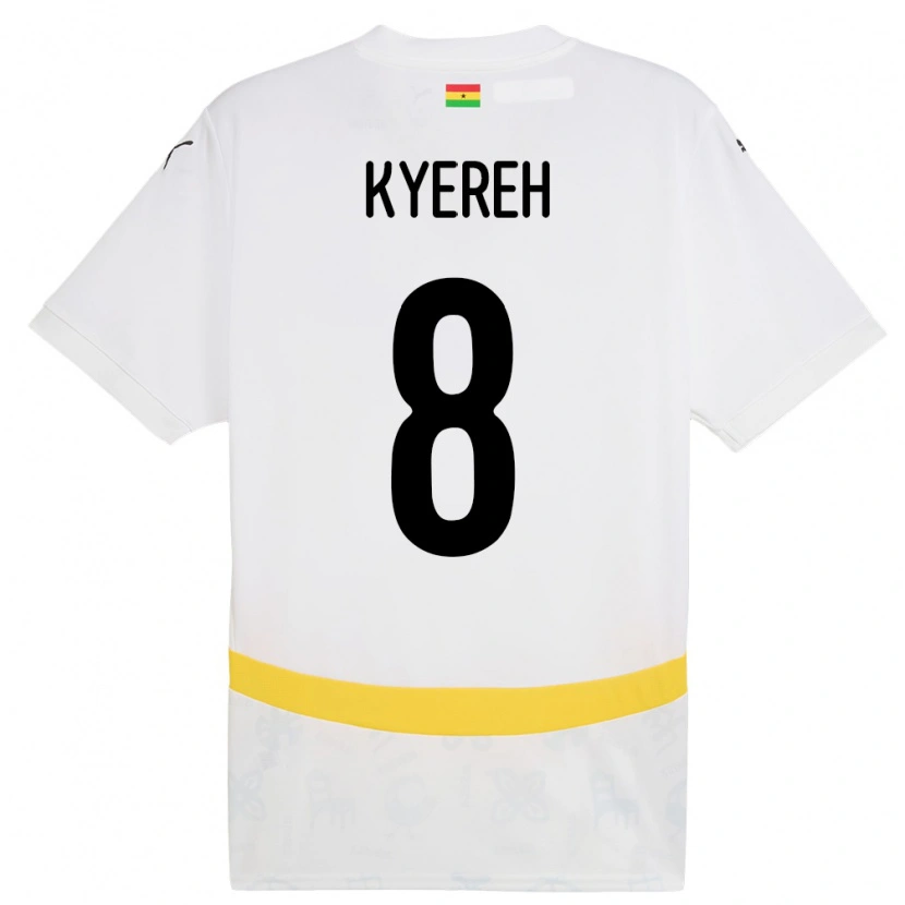Danxen Women Ghana Daniel-Kofi Kyereh #8 White Home Jersey 24-26 T-Shirt