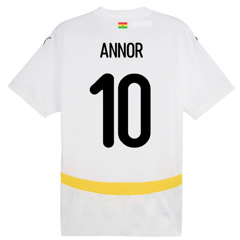 Danxen Women Ghana Emmanuel Annor #10 White Home Jersey 24-26 T-Shirt