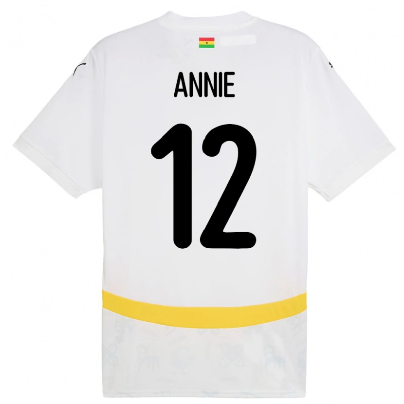 Danxen Women Ghana Henrietta Annie #12 White Home Jersey 24-26 T-Shirt