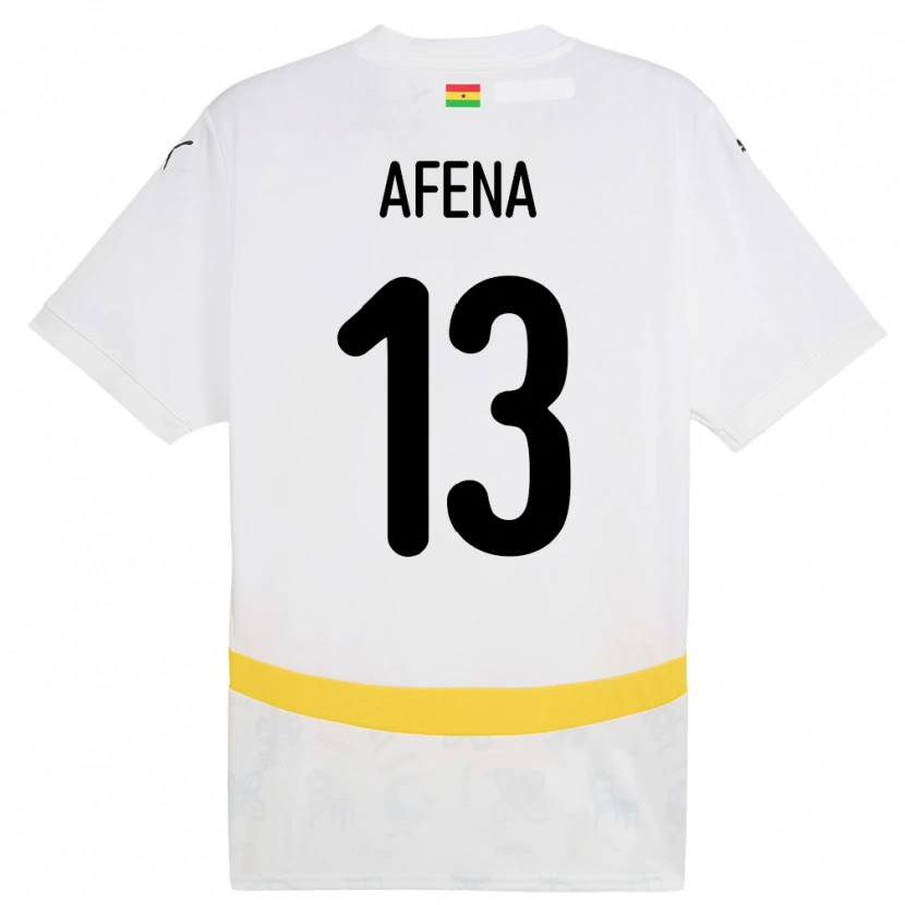 Danxen Women Ghana Felix Afena-Gyan #13 White Home Jersey 24-26 T-Shirt