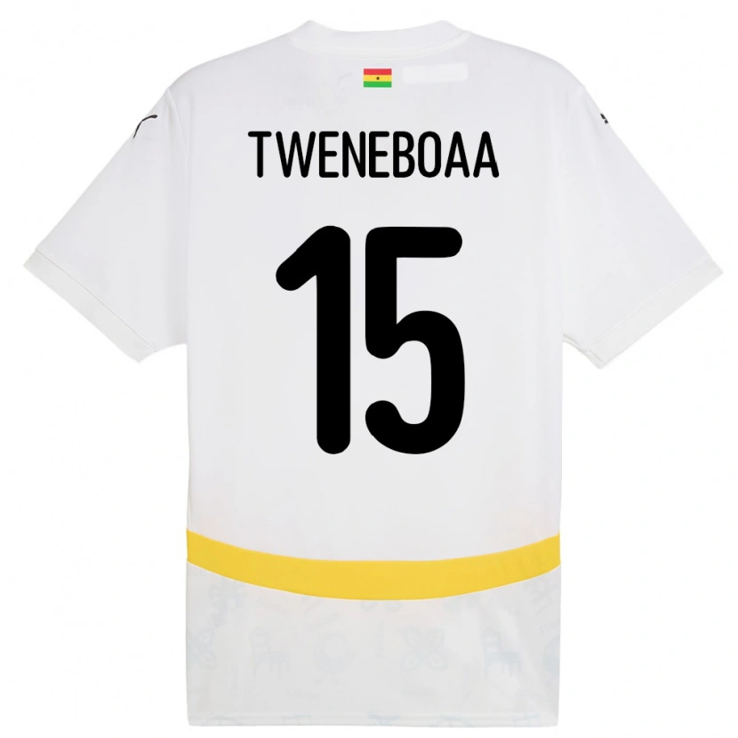 Danxen Women Ghana Justice Tweneboaa #15 White Home Jersey 24-26 T-Shirt