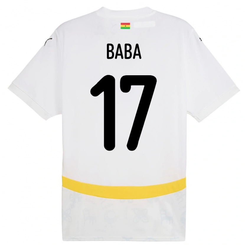 Danxen Women Ghana Abdul-Rahman Baba #17 White Home Jersey 24-26 T-Shirt